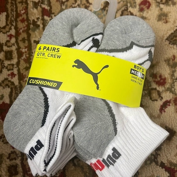 Puma 6 pairs medium boys socks - Picture 1 of 5